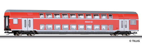 13800 Tillig TT 2nd class Double-deck coach DBz 750 of the DB AG with company logo DB-Regio