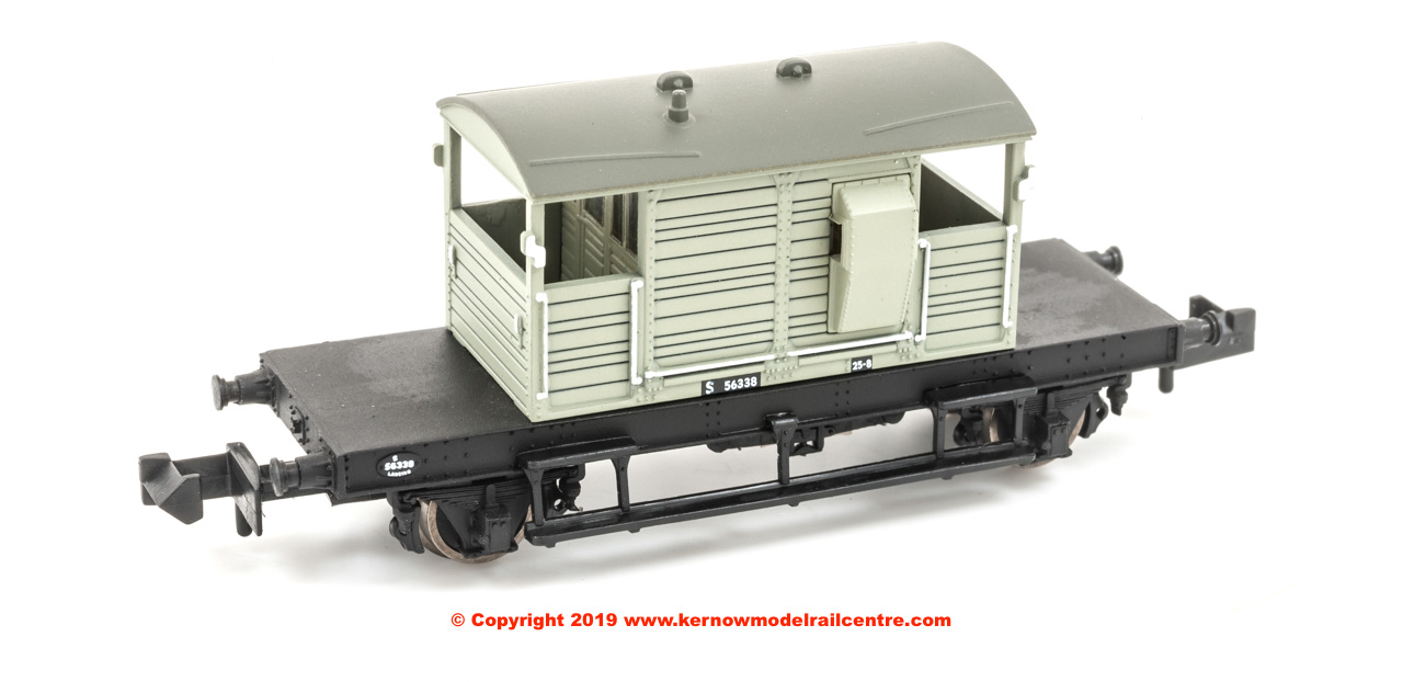 SR 25T 'Pill Box' Brake Van Left-Hand Duckets BR Grey (Early) - Weathered
