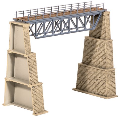 240 Ratio Steel Truss Bridge with Stone Piers