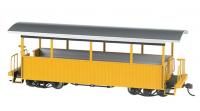 26003 Bachmann Open Excursion Car - Unlettered - Yellow with silver roof