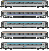 2P-009-500 Dapol Mk3 Loco Hauled Chiltern 5 car set