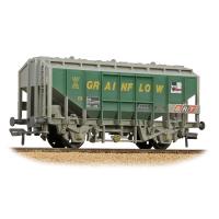 33-132B Bachmann 35 Ton PAA Bulk Grain Wagon 'Grainflow' Green & Grey WEATHERED