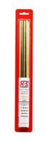 3401 K&S Metals Medium Round Brass Telescopic Tubing pack (pack of 4)