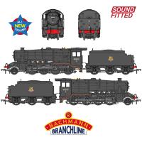 35-230SF Bachmann LMS 8F Steam Loco number 48305 - BR Black with early emblem and with Welded Tender SOUND FITTED