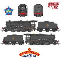 35-230SFX Bachmann LMS 8F Steam Loco number 48305 - BR Black with early emblem and with Welded Tender SOUND FITTED DELUXE