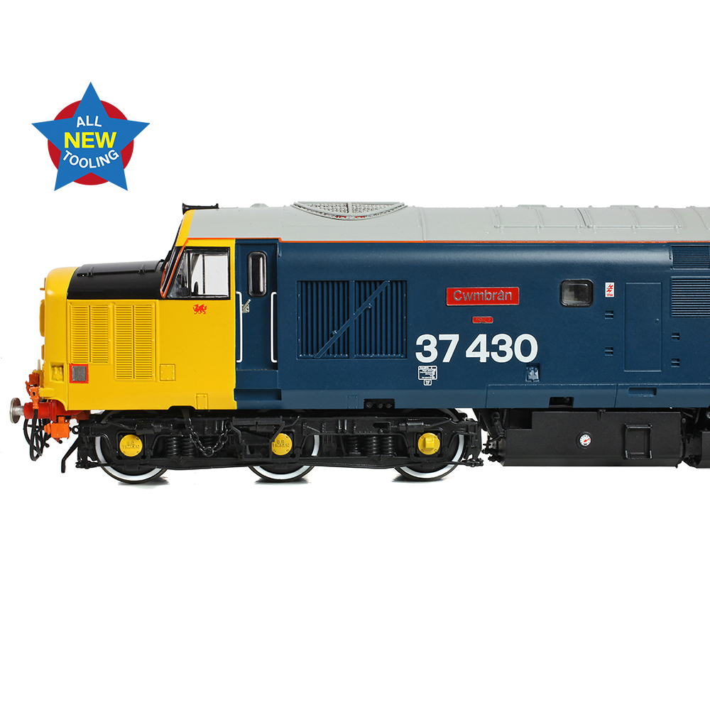 35-335 Bachmann Class 37/4 Diesel Locomotive number 37 430 "Cwmbran" in BR Large Logo Blue livery