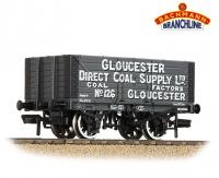 37-2022K Bachmann 7 Plank Wagon Fixed End number 126 - ‘Gloucester Direct Coal Supply Ltd.’ - Grey