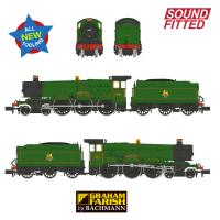 372-010SF Graham Farish GWR 49XX 4962 Ragley Hall BR Lined Green