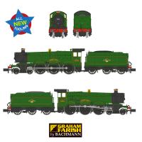 372-011 Graham Farish GWR 49XX 4936 Kinlet Hall BR Lined Green