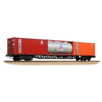 38-628A Bachmann BR FFA Inner Flat BR Blue (TOPS), 2 x 20ft & 1