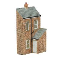 42-0216W Graham Farish Scenecraft Low Relief Rear Of Terrace - Left Hand, White Door