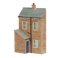 42-0217B Graham Farish Scenecraft Low Relief Rear Of Terrace - Right Hand, Blue Door