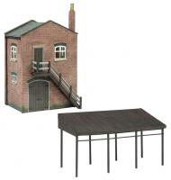 44-0088 Bachmann Scenecraft Industrial Stores and Canopy