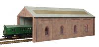 44-0183R Bachmann Scenecraft Electric Train Depot Red