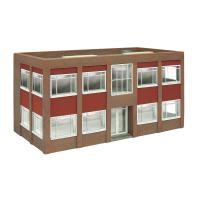 44-018R Bachmann Scenecraft Two Storey Office Block - Red