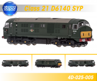 4D-025-005D Dapol Class 21 Diesel D6140 BR Green SYP With Tablet Catcher
