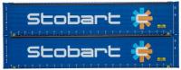 4F-028-218 Dapol 45ft Curtain Side Containter Stobart Twin Pack
