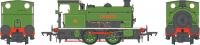 4S-024-012 Dapol HL 0-4-0 'Invincible' Lined Green