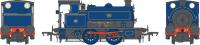 4S-024-013S Dapol HL 0-4-0 No.57 Port of London Lined Blue