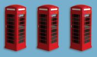 5190 model scene Telephone Boxes (Pack of 3)