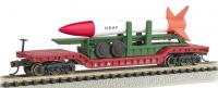 71391 Bachmann 52ft. Center Depressed Flat Car With Missile.