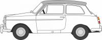 OD76AA009 Oxford Diecast Austin A40 MkII Snowberry White/Cumulus