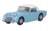 76AHF002 Oxford Diecast Austin Healey Frogeye Sprite Iris Blue/OEW.