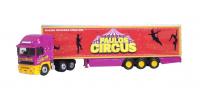 76EC005 Oxford Diecast ERF EC14 Olympic Curtains Box - Trailer Paulos Circus