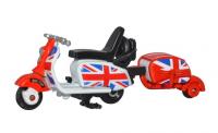 76SC002 Oxford Diecast Scooter & Trailer Union Jack