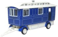 76SCV003 Oxford Diecast Showmans Caravan Blue/Cream