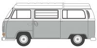 76VW032 Oxford Diecast VW Bay Window Camper Silver Grey/White