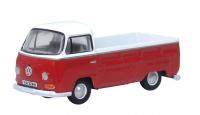 76VW033 Oxford Diecast VW Bay Window Pick Up Poppy Red/White