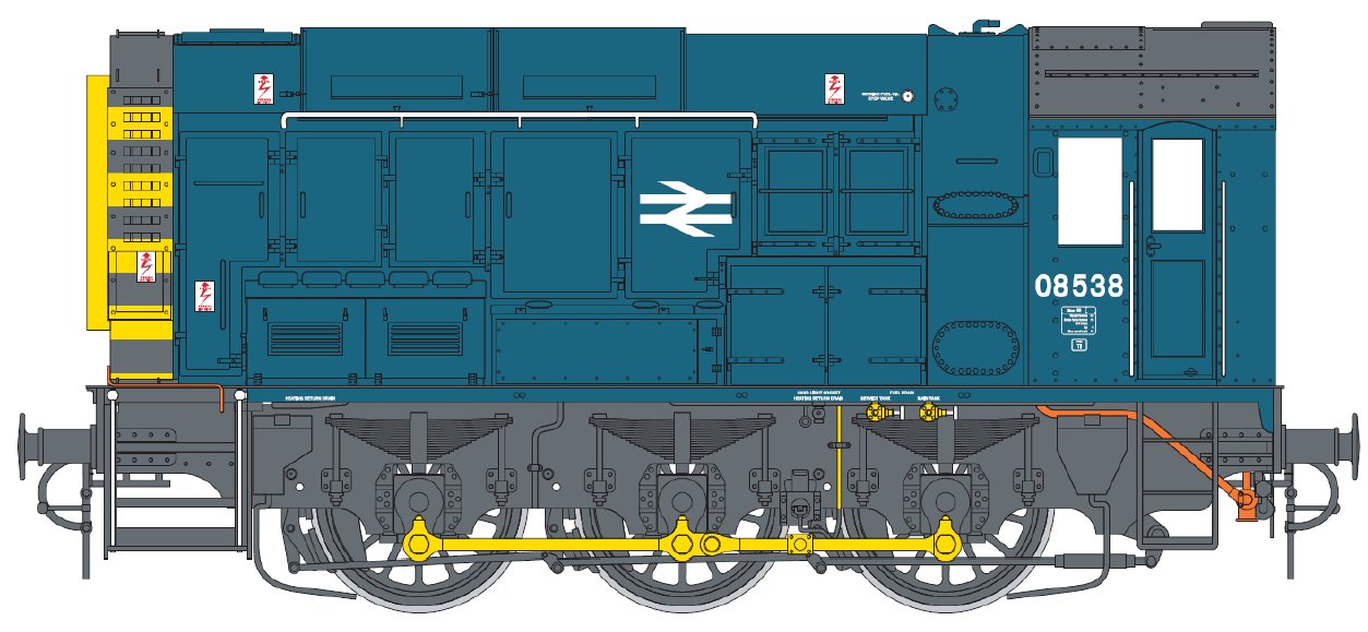 7D-008-020D Dapol Class 08 08538 BR Blue