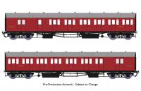 946003 Rapido Dia E140 B Set - No.6365 & 6366 BR Crimson
