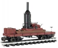 95699 Bachmann Log Skidder with Crates on 20ft. Log car.