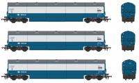 9624 Heljan Newton Chambers Car Transporter Pack - BR Blue