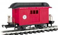 97088 Bachmann Baggage - Short Line Railroad - Red With Black Roof.