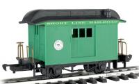 97092 Bachmann Baggage - Short Line Railroad - Green With Black Roof.