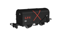 990202 Rapido Gunpowder Van -  Black with Red Cross No.59
