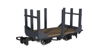 990702 Rapido Stake Wagon -  Plain Dark Grey No.44