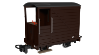 990801 Rapido Single Veranda Brake Van -  Plain Brown No.1
