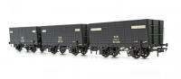 ACC2832 Accurascale P7 Hopper - NCB (Brodsworth) Black, with white planks - Triple Pack