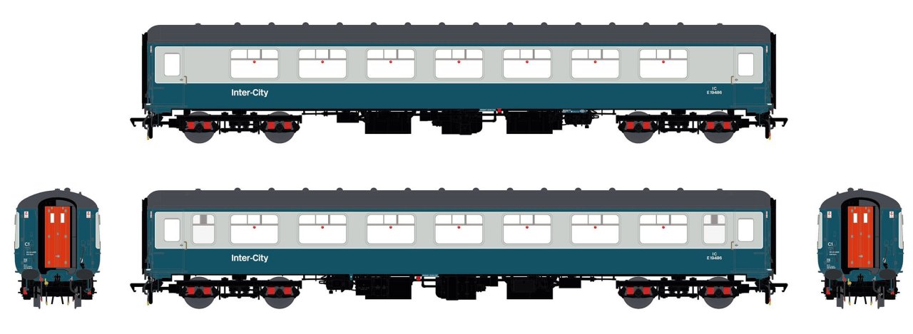 ACC2670 Accurascale Mk2B Corridor Second SK Coach number 19486 in BR Blue and Grey livery