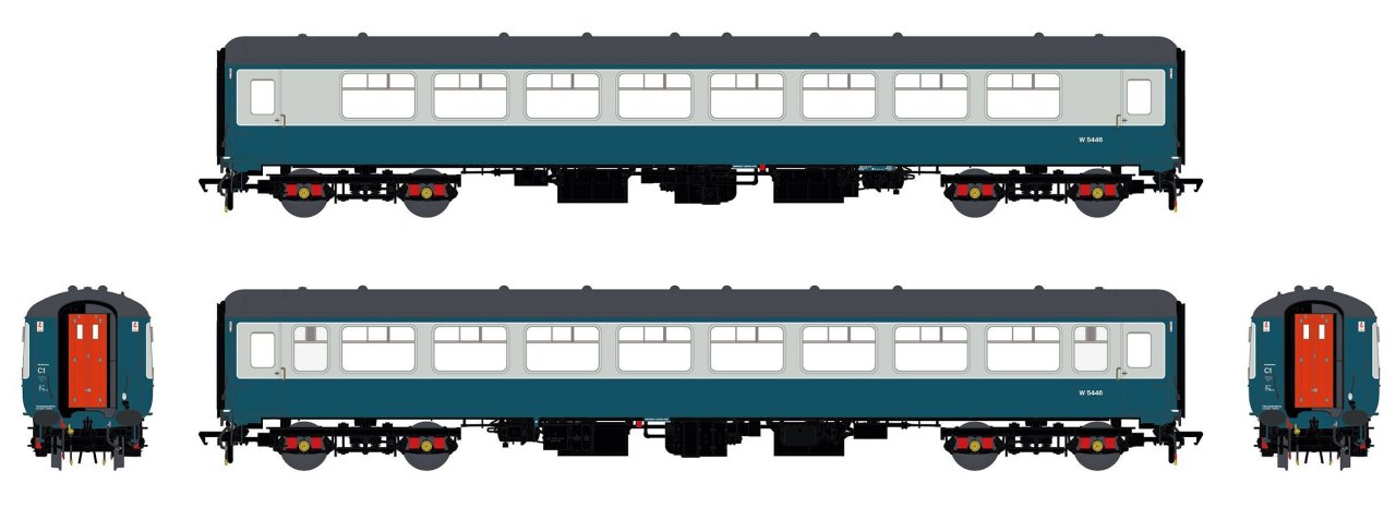ACC2660 Accurascale Mk2B Tourist Second Open TSO Coach number 5446 in BR Blue and Grey livery
