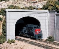 C1156 Woodland Scenics Tunnel Portals Double Track Concrete (Pack of 2).