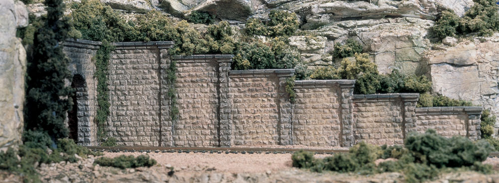 C1159 Woodland Scenics Retaining Walls Cut Stone (Pack of 6)