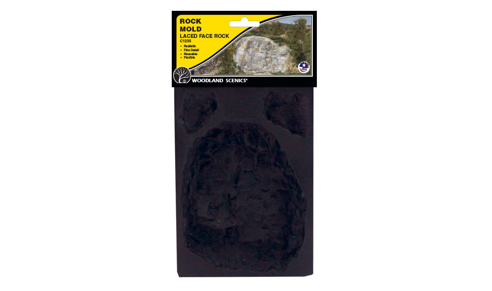 C1235 Woodland Scenics Laced Face Rock 5in.x 7in. Rock Moulds