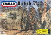 PKEM7202 Pocketbond British Artillery WWI Figures & 18lb Gun