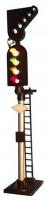 ES9R Eckon 4 Aspect Section Colour Light Signal with right hand route indicator and round head