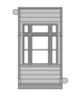 GJ02 Ratio LNWR Grand Junction Station Building Components: 4 Window Panels